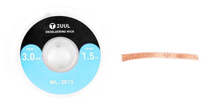 2UUL WL-3015 Odpájecí knot 3,0 mm měď pro odstranění cínu - délka: 1,5 m