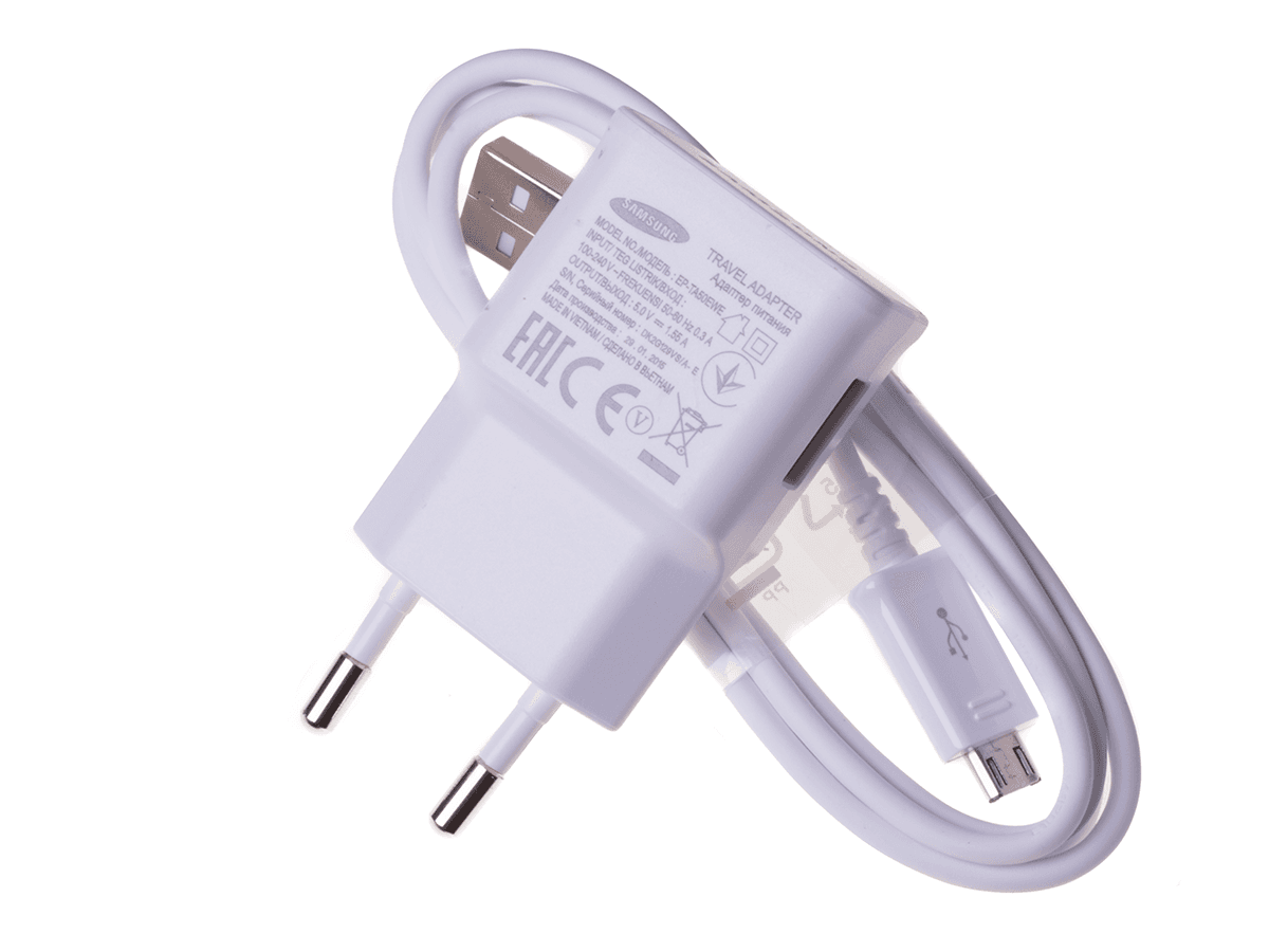 Charger EP-TA50EWE with cable ECB-DU4AWE Samsung - white (original)