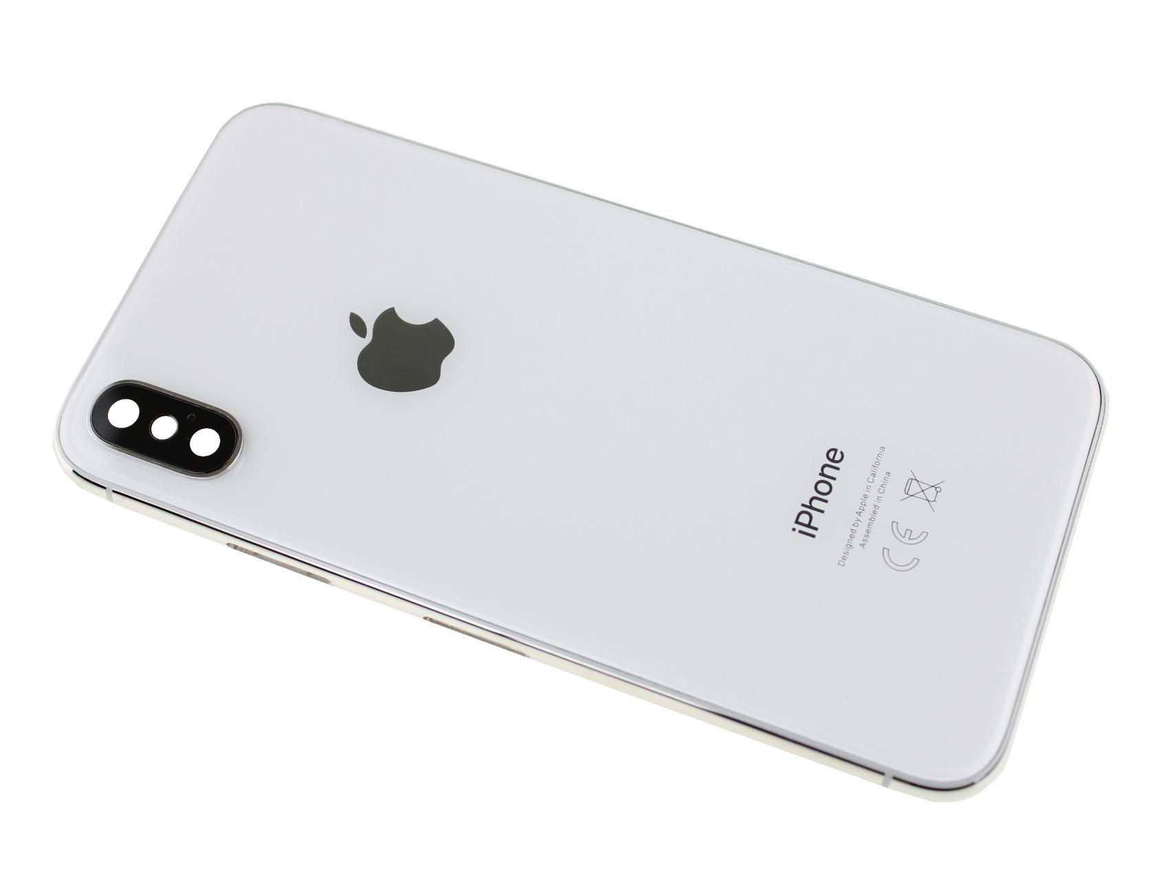 Original back cover with frame iPhone X white