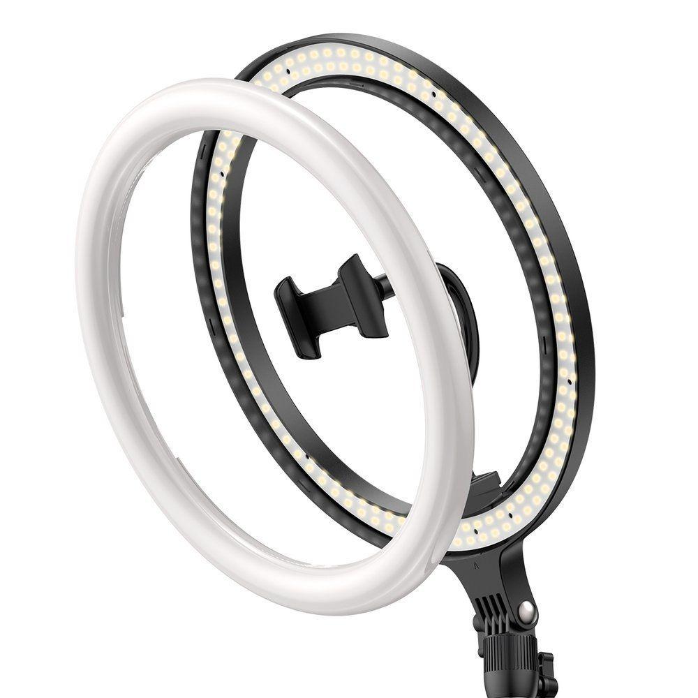 Baseus photo ring flash fill light LED lamp 10'' for smartphone (YouTube, TikTok) + mini desk tripod black (CRZB10-A01)
