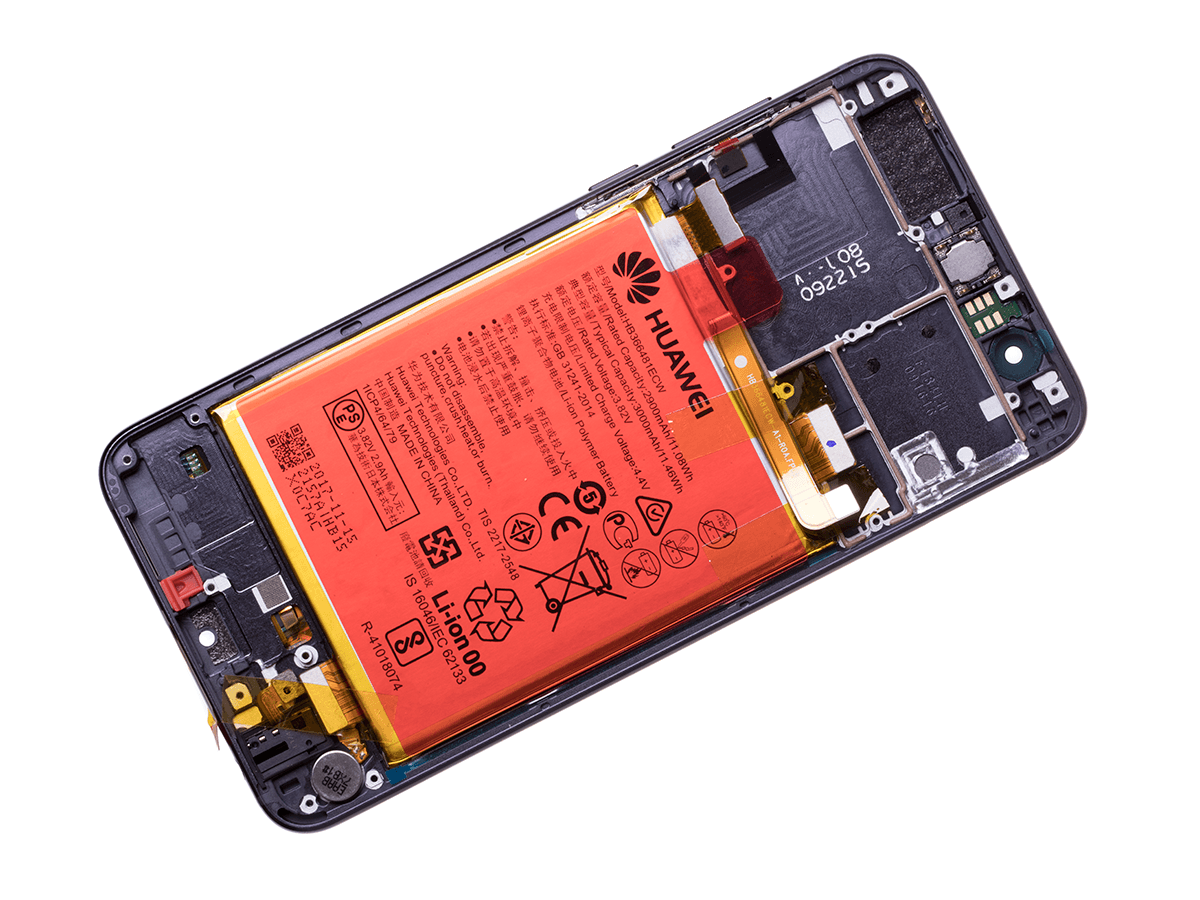 Originál LCD + Dotyková vrstva s rámečkem a baterii Huawei Honor 8 s rámečkem a baterií černá