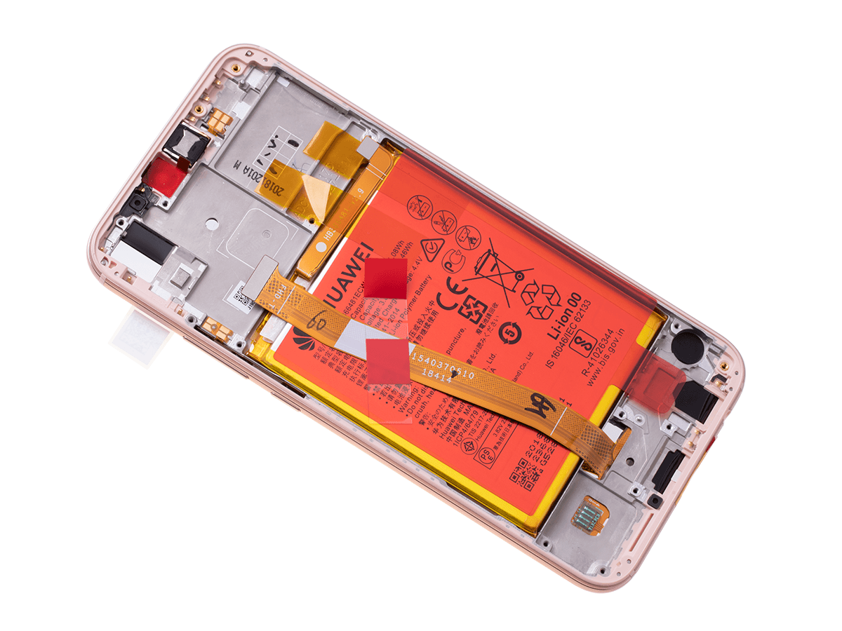 Originál LCD + Dotyková vrstva s baterii Huawei P20 Lite růžová