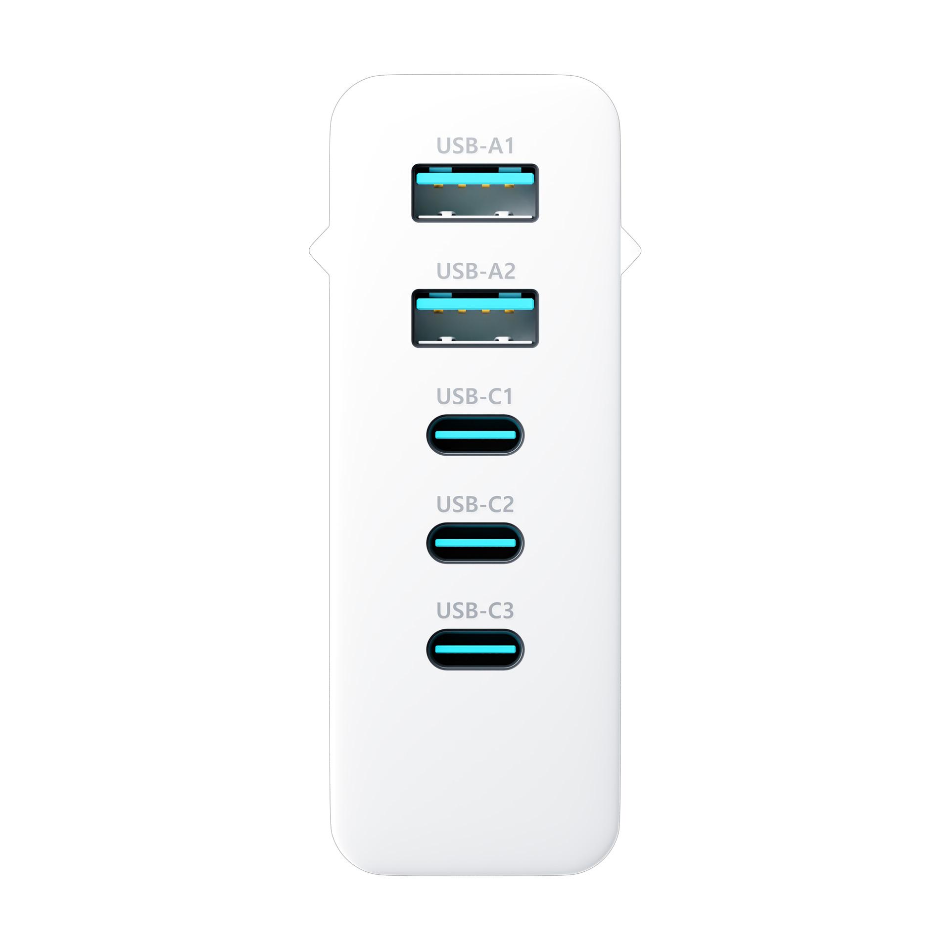 3mk Hyper GaN Síťová nabíječka140W 5 USB portů – nabíjí až 5 zařízení současně
