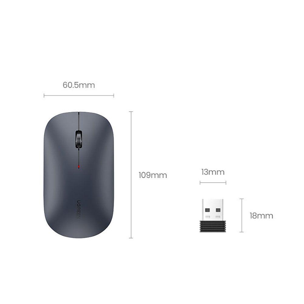 Ugreen bezdrátová laserová myš USB - 4000 DPI MU001 - černá
