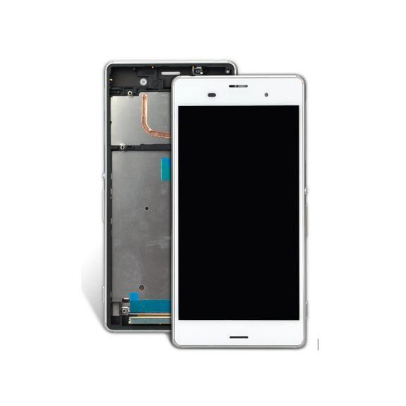 Wyświetlacz LCD + ekran dotykowy Sony Xperia Z3 biały + ramka
