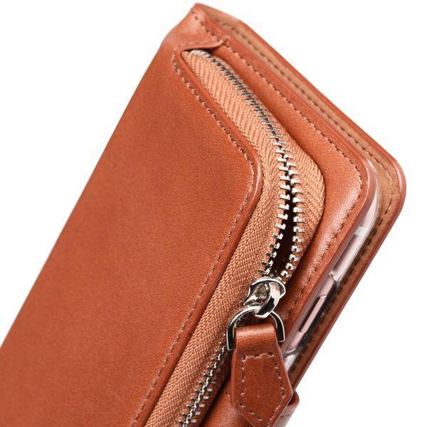 Genuine Leather Wallet + Book Case Vetti Samsung S7 G930 Brown