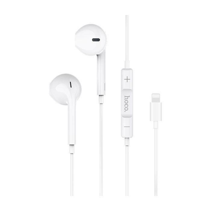 HOCO Słuchawki przewodowe iPhone lightning (bluetooth) L7 Plus białe