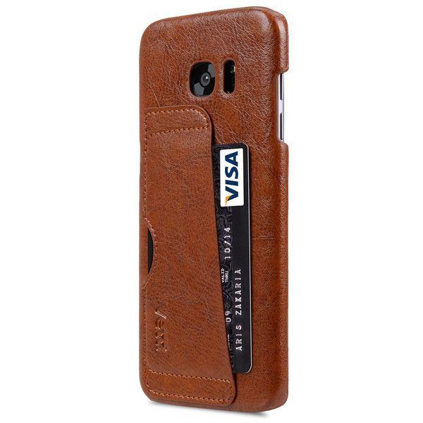 Genuine Leather Back Cover VETTI Samsung Galaxy S7 G930 vintage brown