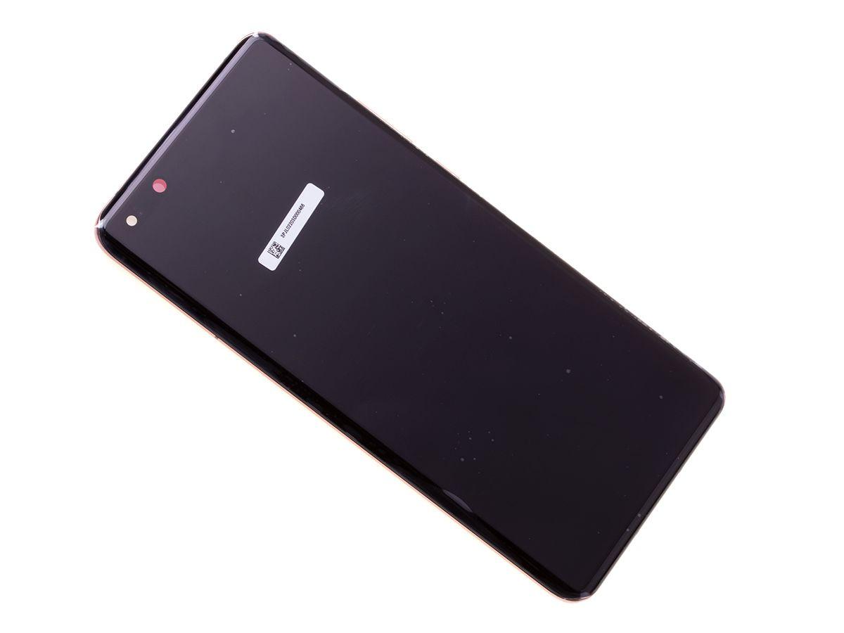 Originál přední panel LCD + Dotyková vrstva s baterii Huawei P40 Pro zlatá