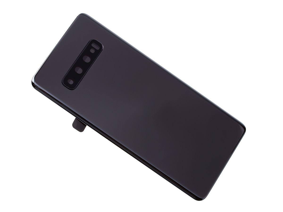 Battery cover Samsung S10 Plus + camera glass black