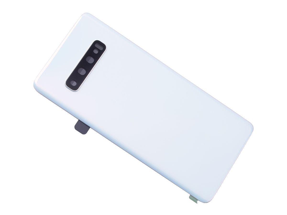 Battery cover  Samsung S10 + camera glass white ( Prism White )