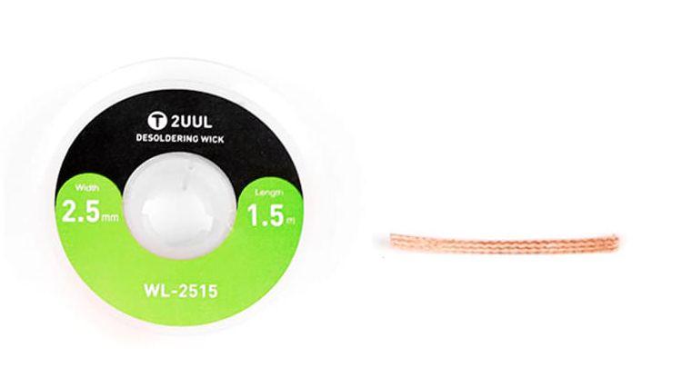 2UUL WL-2515 Odpájecí knot 2,5 mm měď pro odstranění cínu - délka: 1,5 m