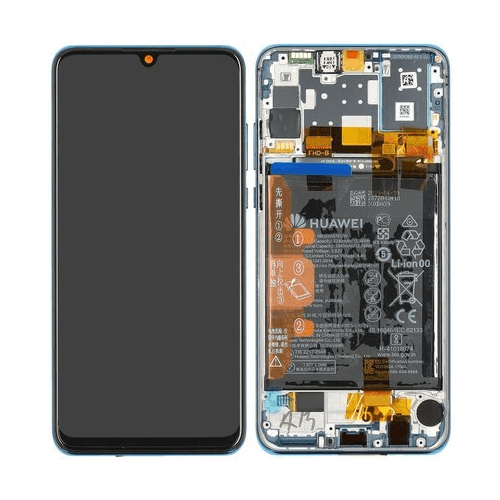 Originál LCD + Dotyková vrstva s baterií Huawei P30 Lite 2020 nová edice 24MP kamera Peacock Blue