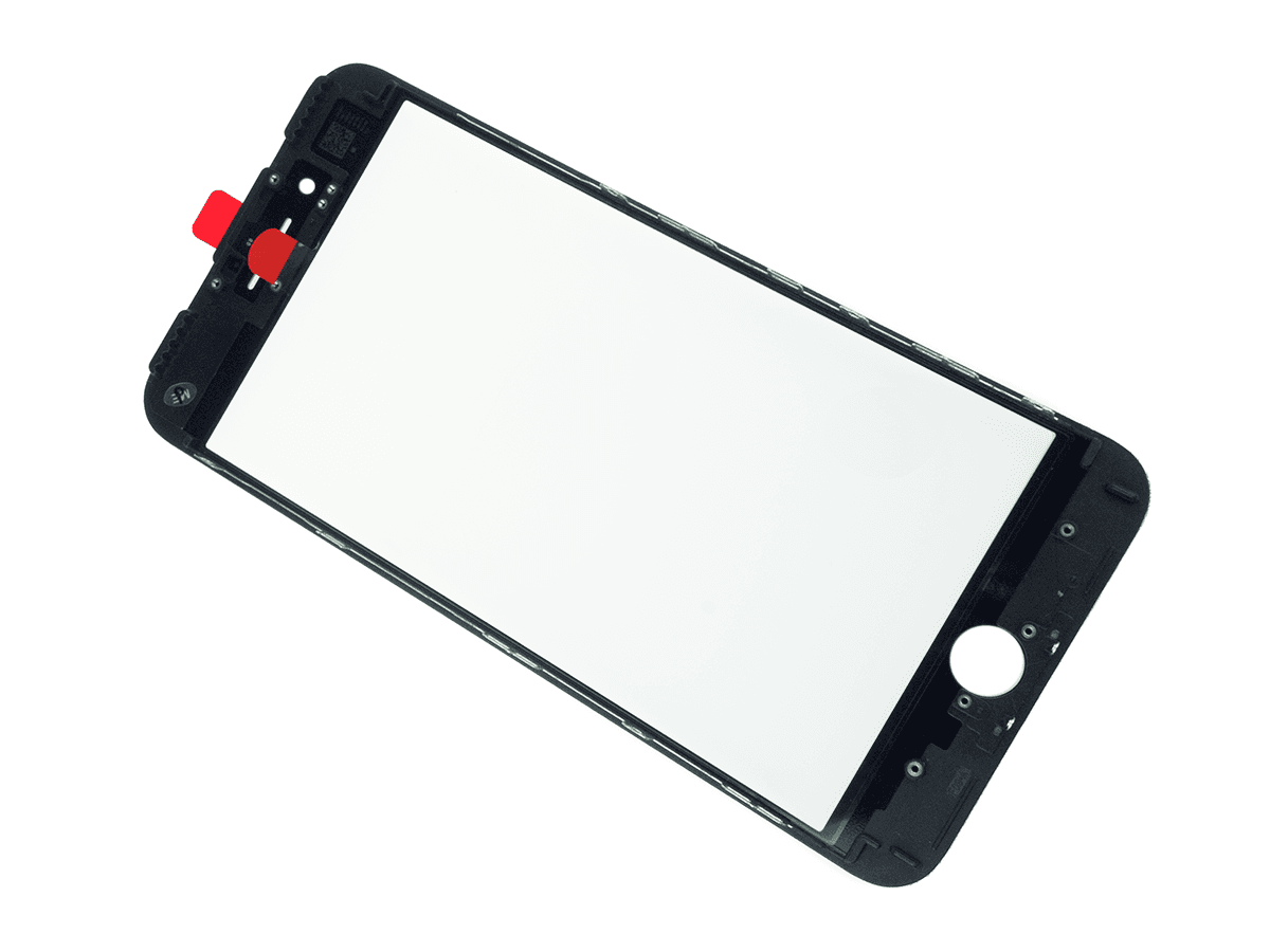 LCD Sklíčko + rámeček + OCA lepidlo iPhone 7 Plus černé - sklíčko displeje