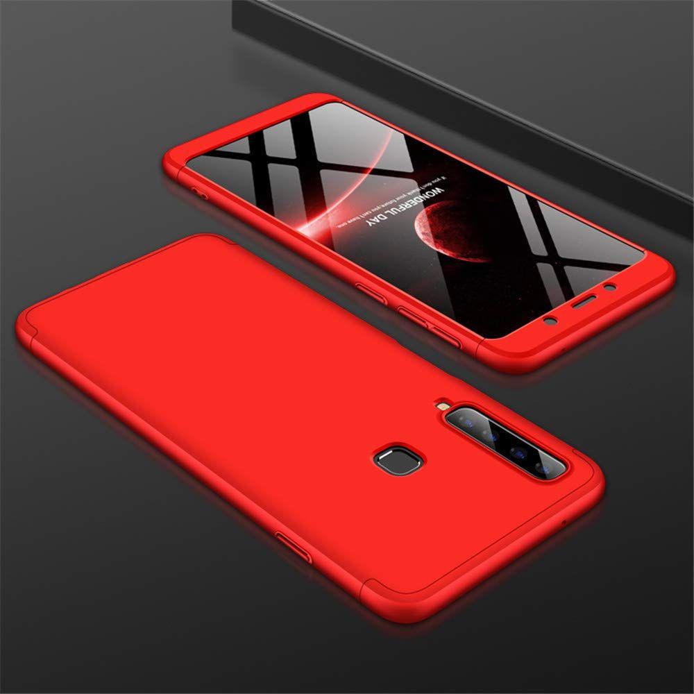 360 case Xiaomi Redmi 7 red + hard glass