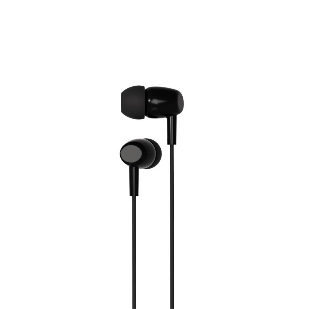 XO Słuchawki przewodowe EP50 jack 3,5mm dokanałowe czarne 1szt