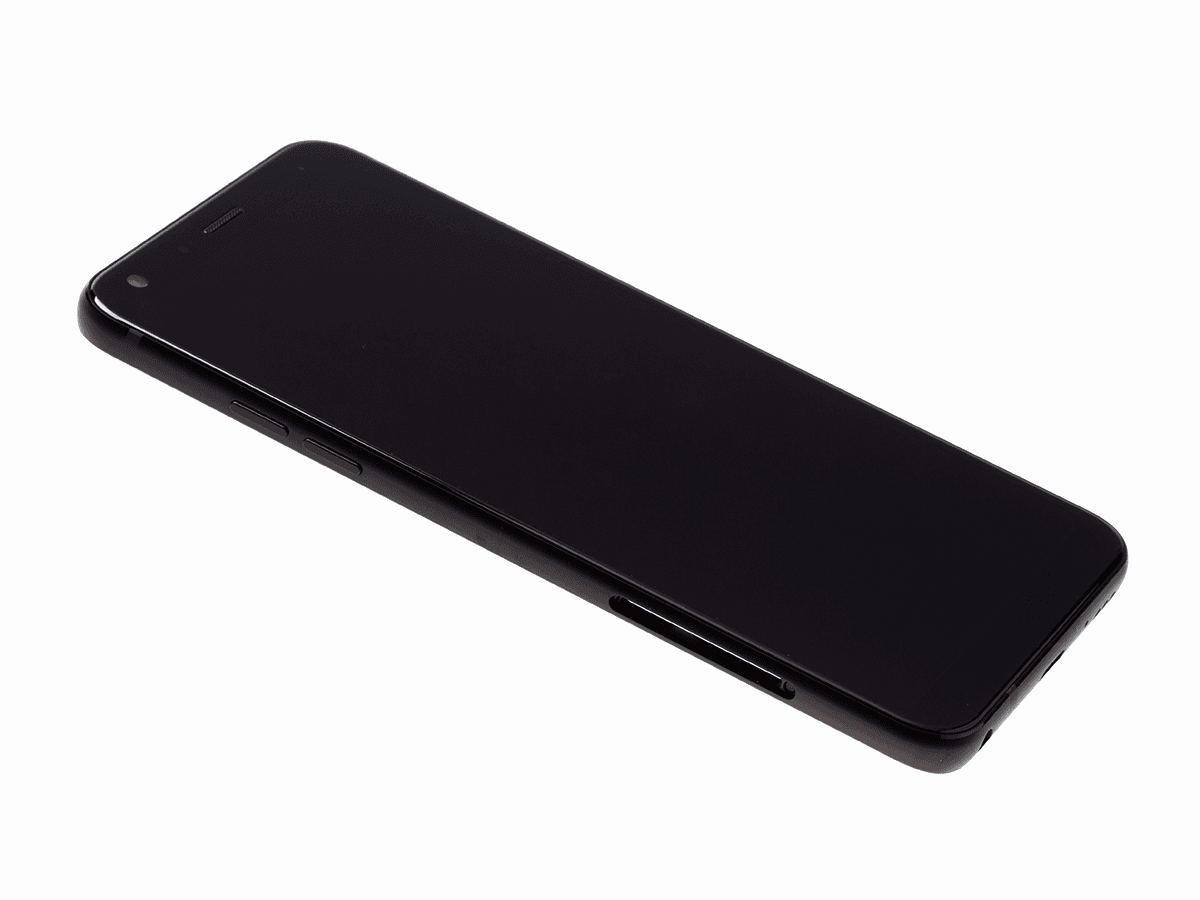 Oryginalna Obudowa przednia z ekranem dotykowym i wyświetlaczem LG LMQ610 Q7+ - czarna