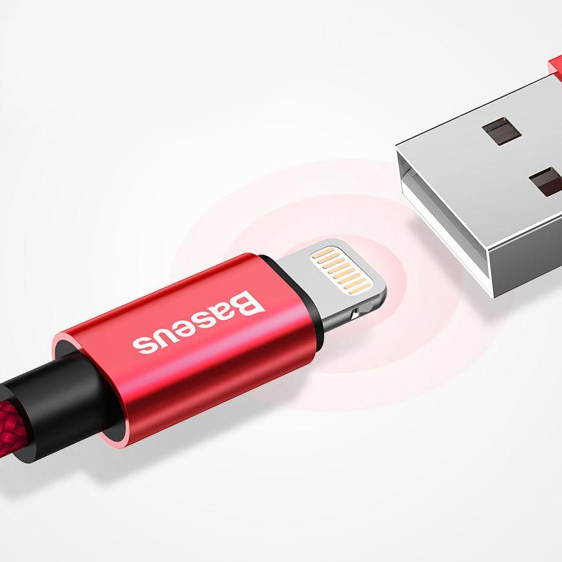 Baseus AntiLa Series Simple Version USB Lightning Cable 1M 2.4A MFI red (CAETRTC-MF09)