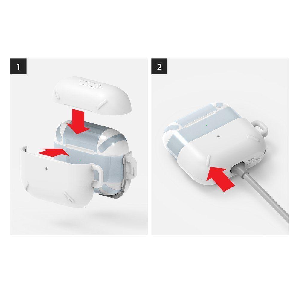 Ringke AirPods odolné krycí pouzdro transparentní pro sluchátka s karabinou