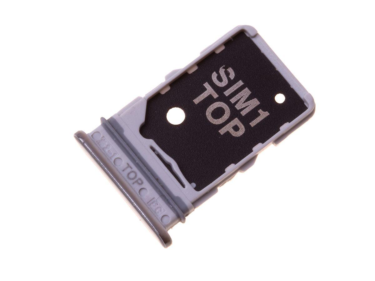 Originál Držák / Slot SIM karty Samsung Galaxy A80 SM-A805 stříbrný