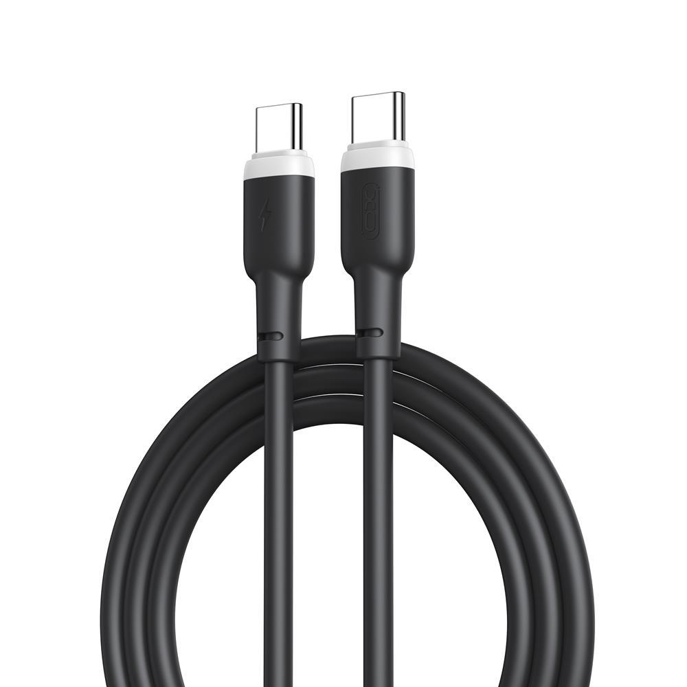 XO kabel NB208B PD USB-C - USB-C 1,0m 60W černý GSM165246