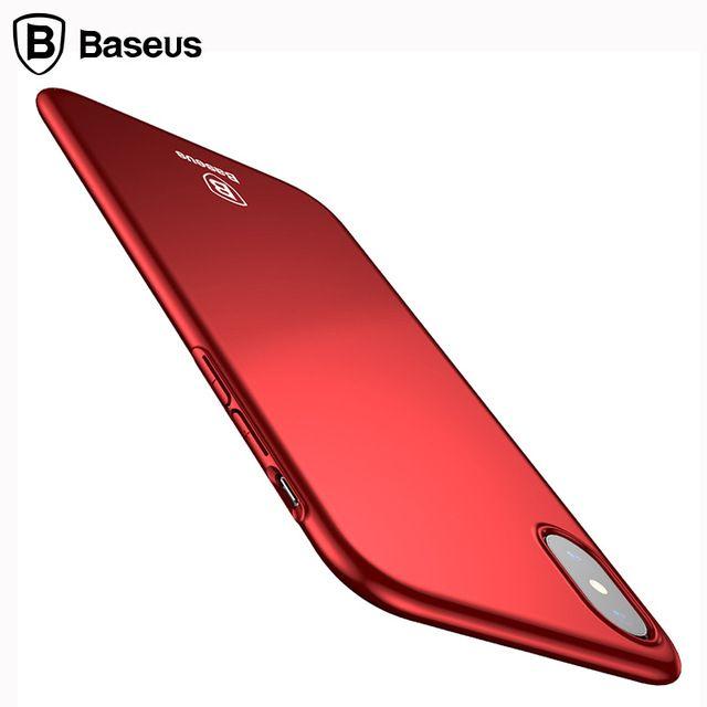Obal iPhone X červený Baseus Thin