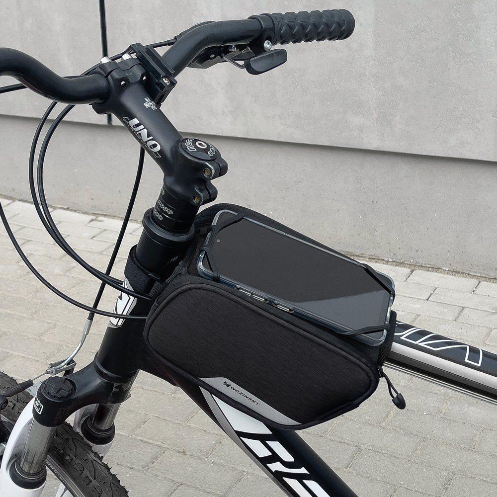 Wozinsky Torba rowerowa na ramę uchwyt na telefon do 6,5 cala 1.5L czarny (WBB14BK)