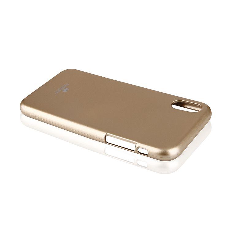 Obal iPhone X zlatý Mercury Jelly