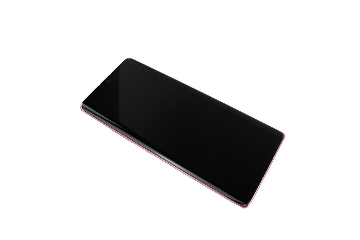ORYGINALNY Wyświetlacz LCD + ekran dotykowy LG LM-G900 VELVET 5G - różowy