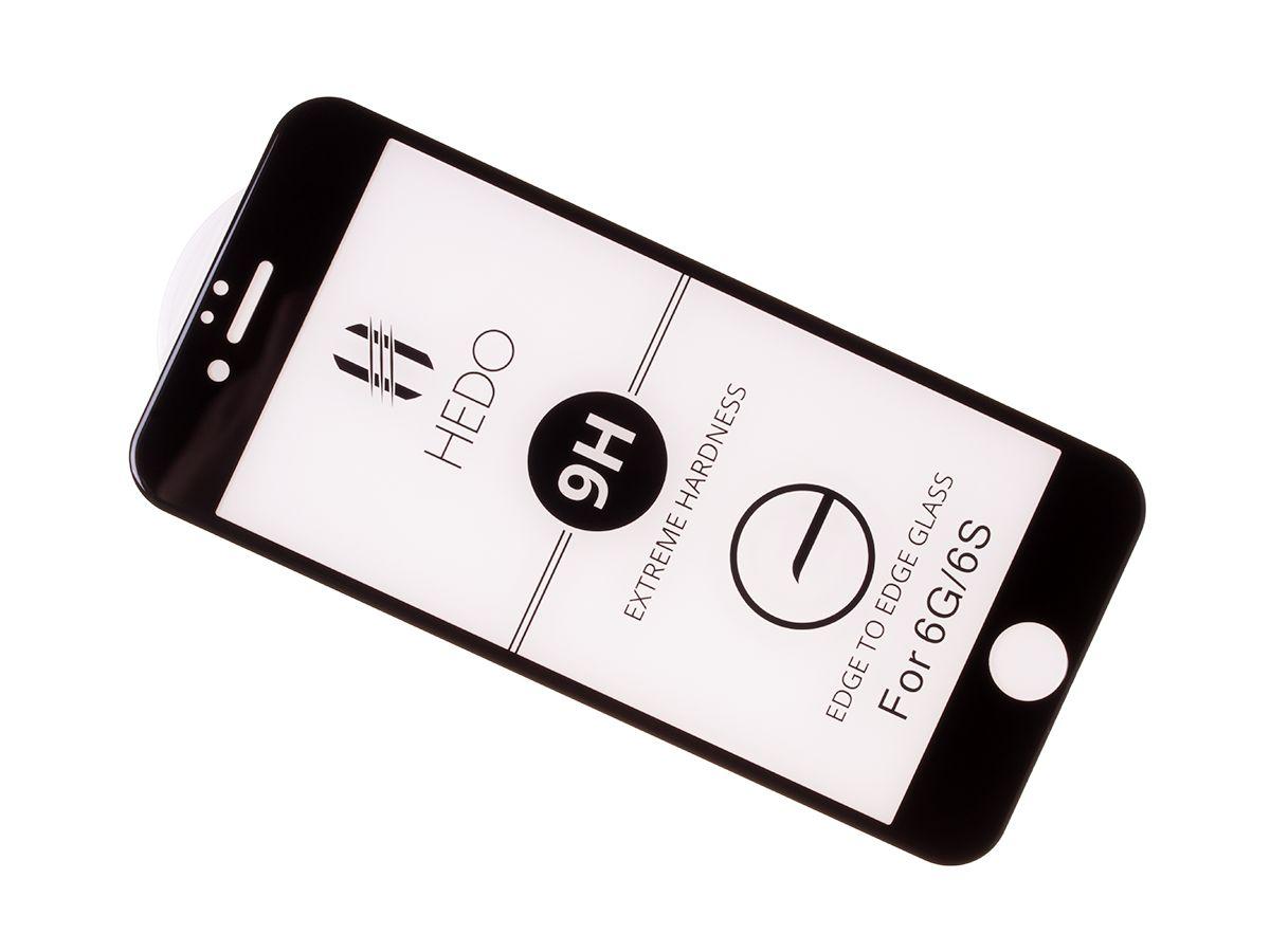 Ochranné sklo iPhone 6 / 6S - černé originál Hedo premium 5D