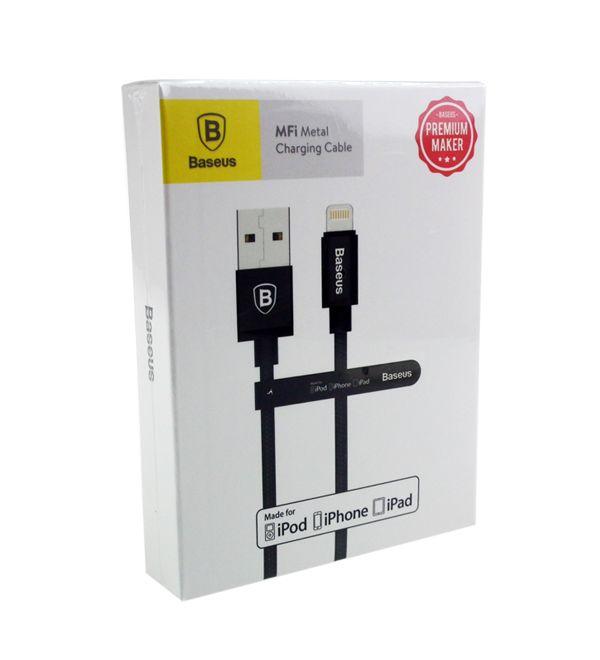 Cable USB Baseus MFi Metal red/black 2,1A 1m