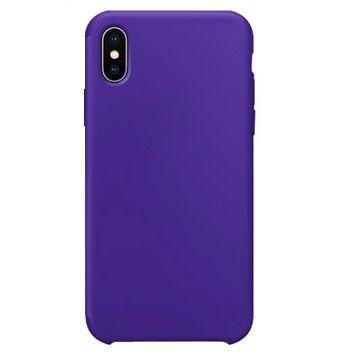 Silikonový obal iPhone XS fialový