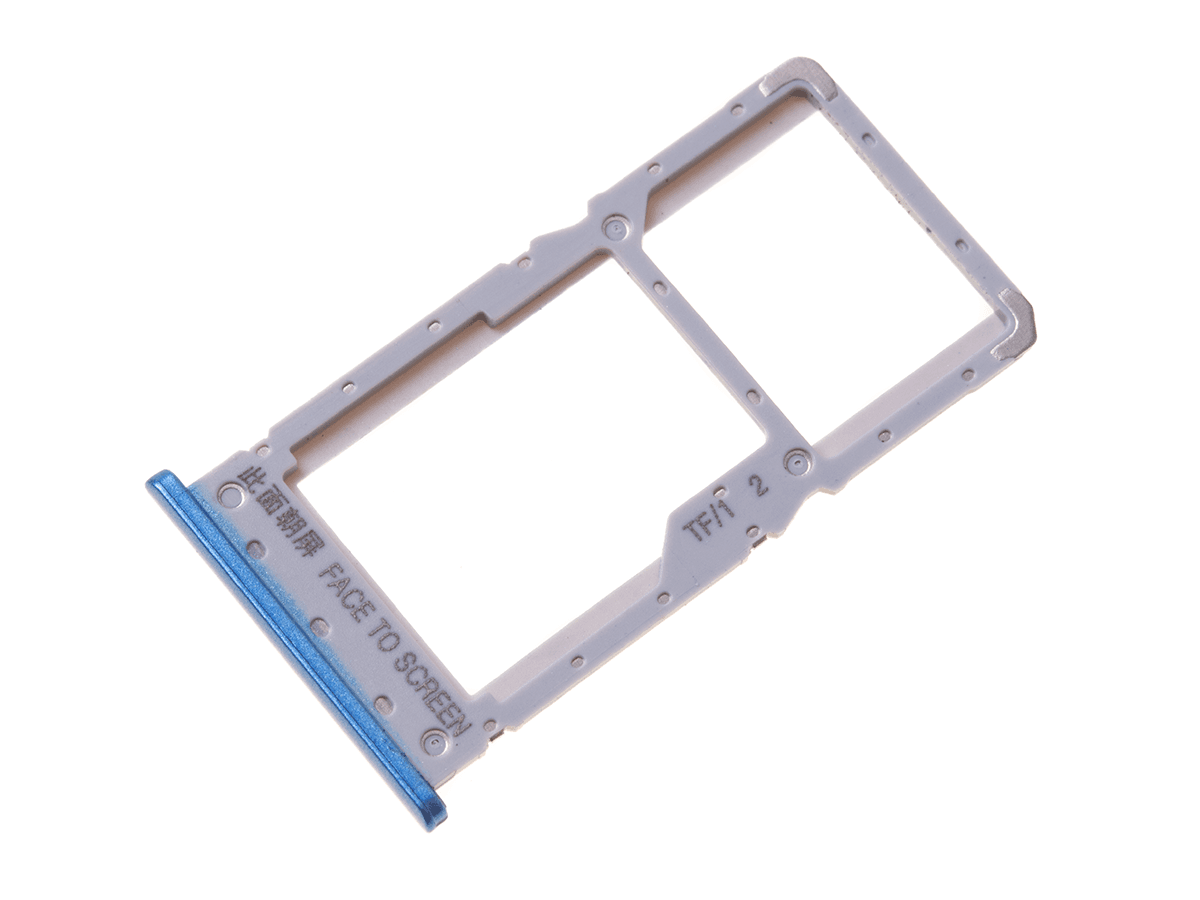 Originál slot SIM a SD karty Xiaomi Redmi Note 6 Pro modrý