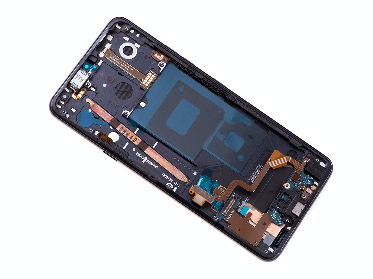 Oryginalna Obudowa przednia z ekranem dotykowym i wyświetlaczem LG G710 G7 ThinQ - czarna