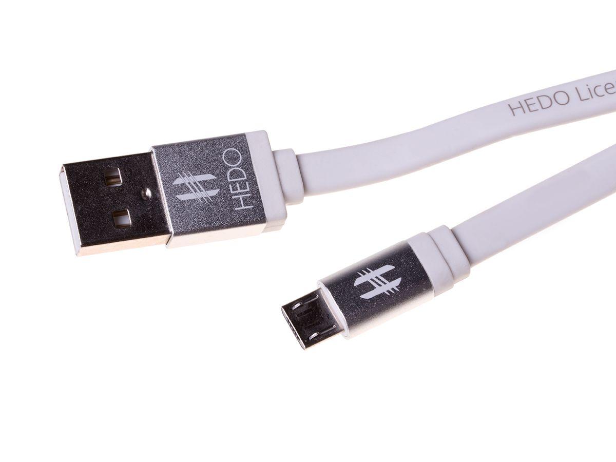 CABLE MICRO-USB HEDO  - WHITE Fast charge (ORIGNAL)