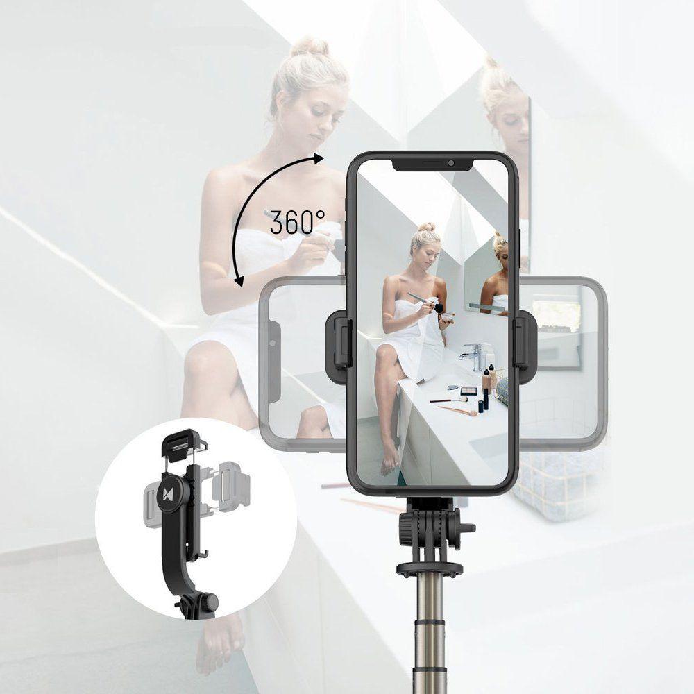 Bluetooth Selfie tyč teleskopická se stativem Wozinsky - dálkové ovládání WSSTK-01-BK