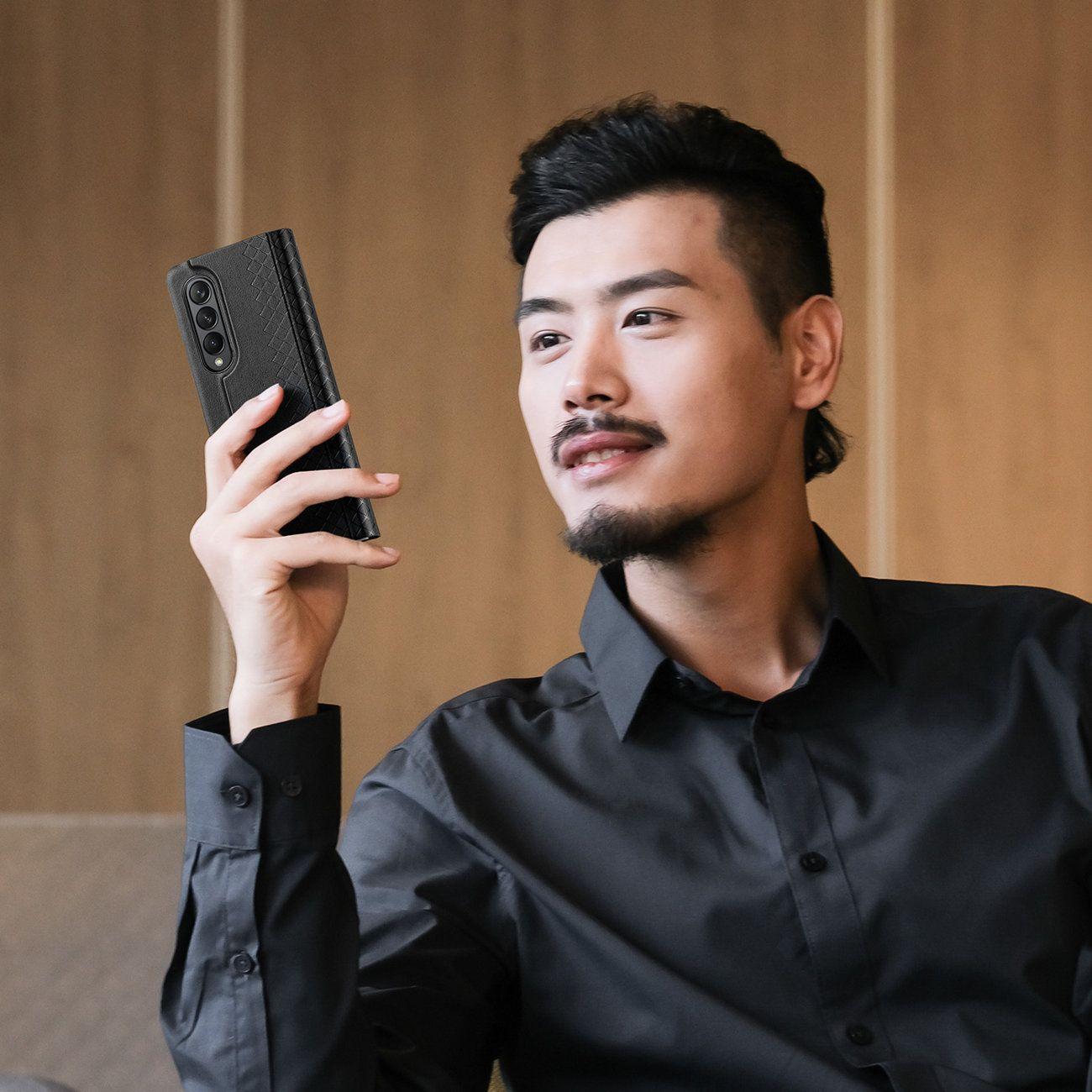 Obal Samsung Galaxy Z Fold 4 se stojánkem černý Dux Ducis Bril