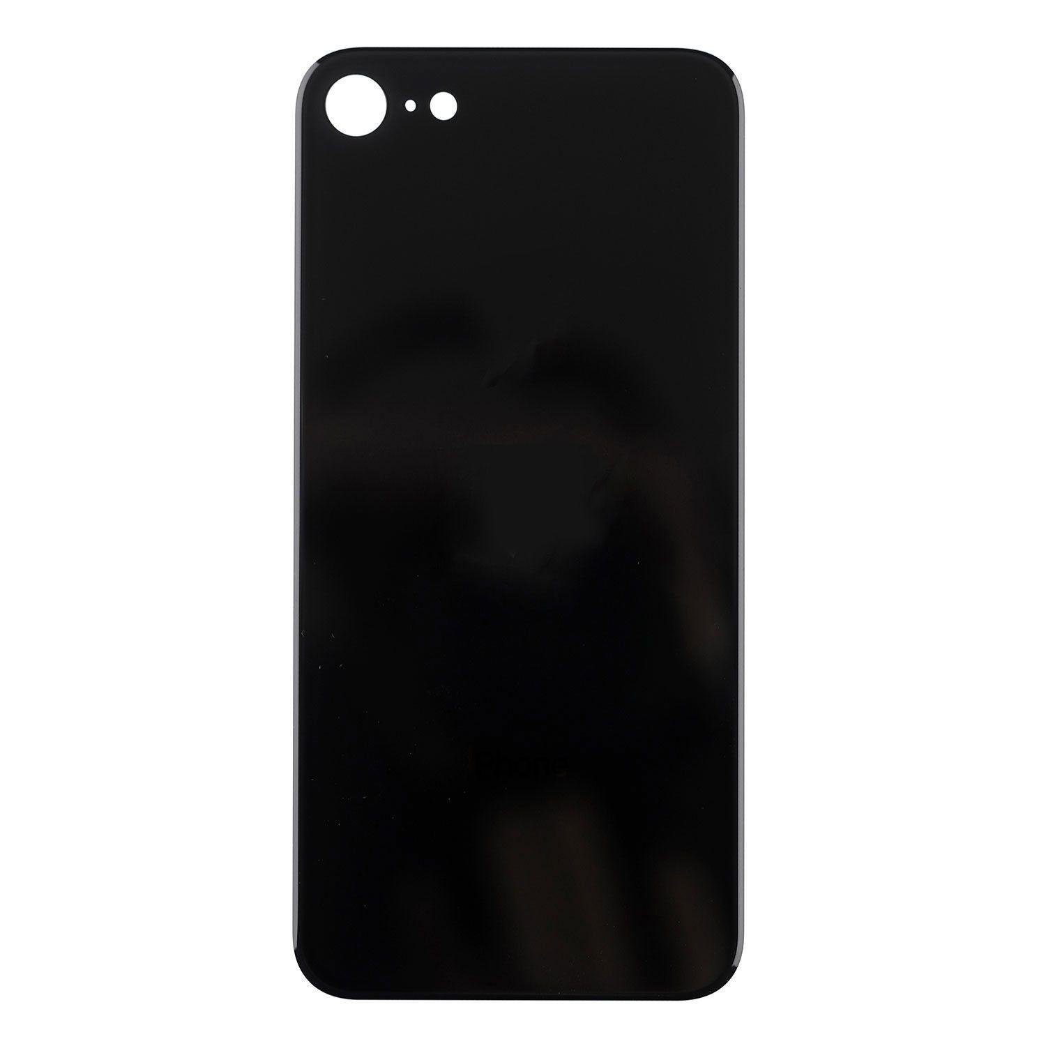 Battery cover iPhone SE 2020 with bigger hole for camera glass - black