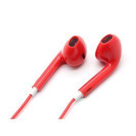 Słuchawki przewodowe iPhone 5/5G/5S/5C/6G ( 3,5 mm) czerwone (blister)