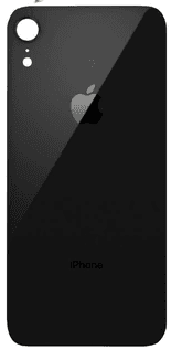 Battery cover iPhone XR with bigger hole for camera - black