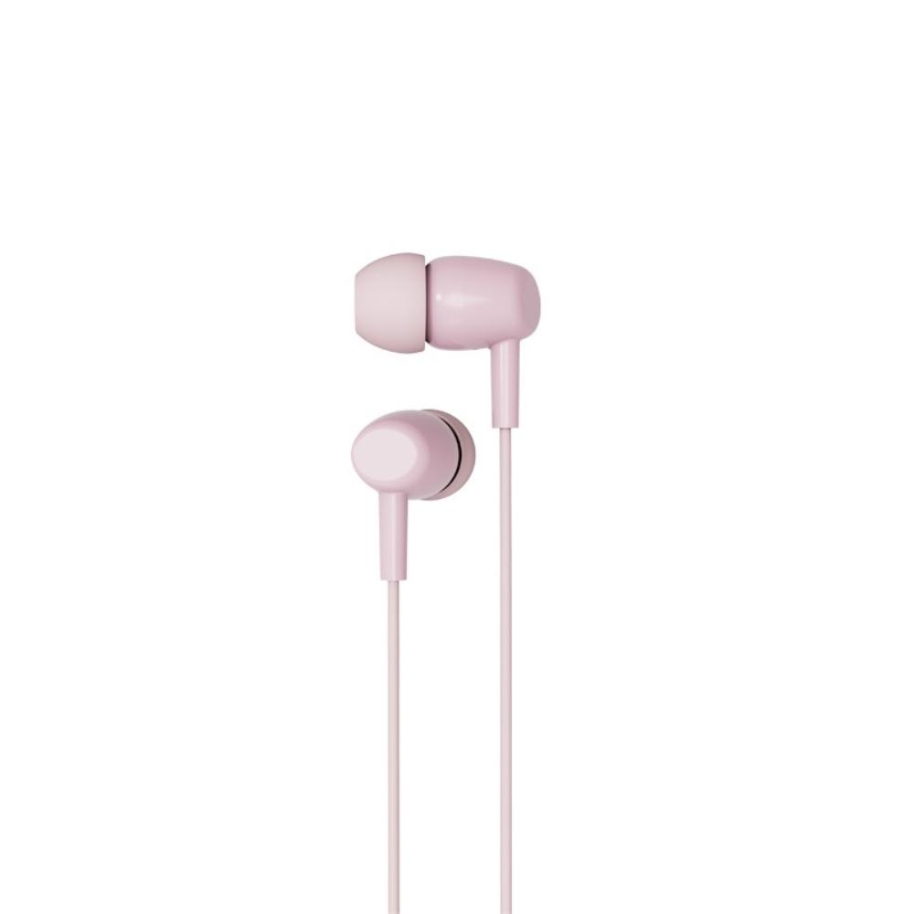 XO Słuchawki przewodowe EP50 jack 3,5mm dokanałowe różowe 1szt