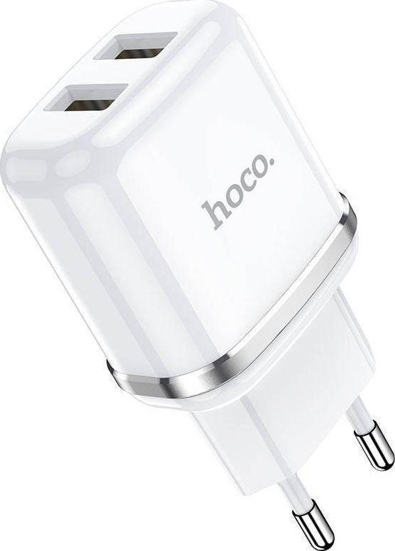 HOCO Charger 12W (2.4A) 2x USB + Cable Micro  N4 - white