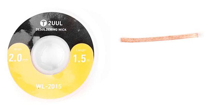 2UUL WL-2015 Odpájecí knot 2,0 mm měď pro odstranění cínu - délka: 1,5 m