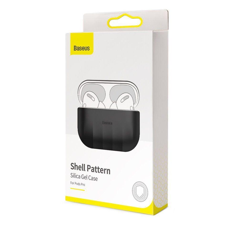 Baseus shell silikonové pouzdro pro sluchátka Apple AirPods Pro černé WIAPPOD-BK01