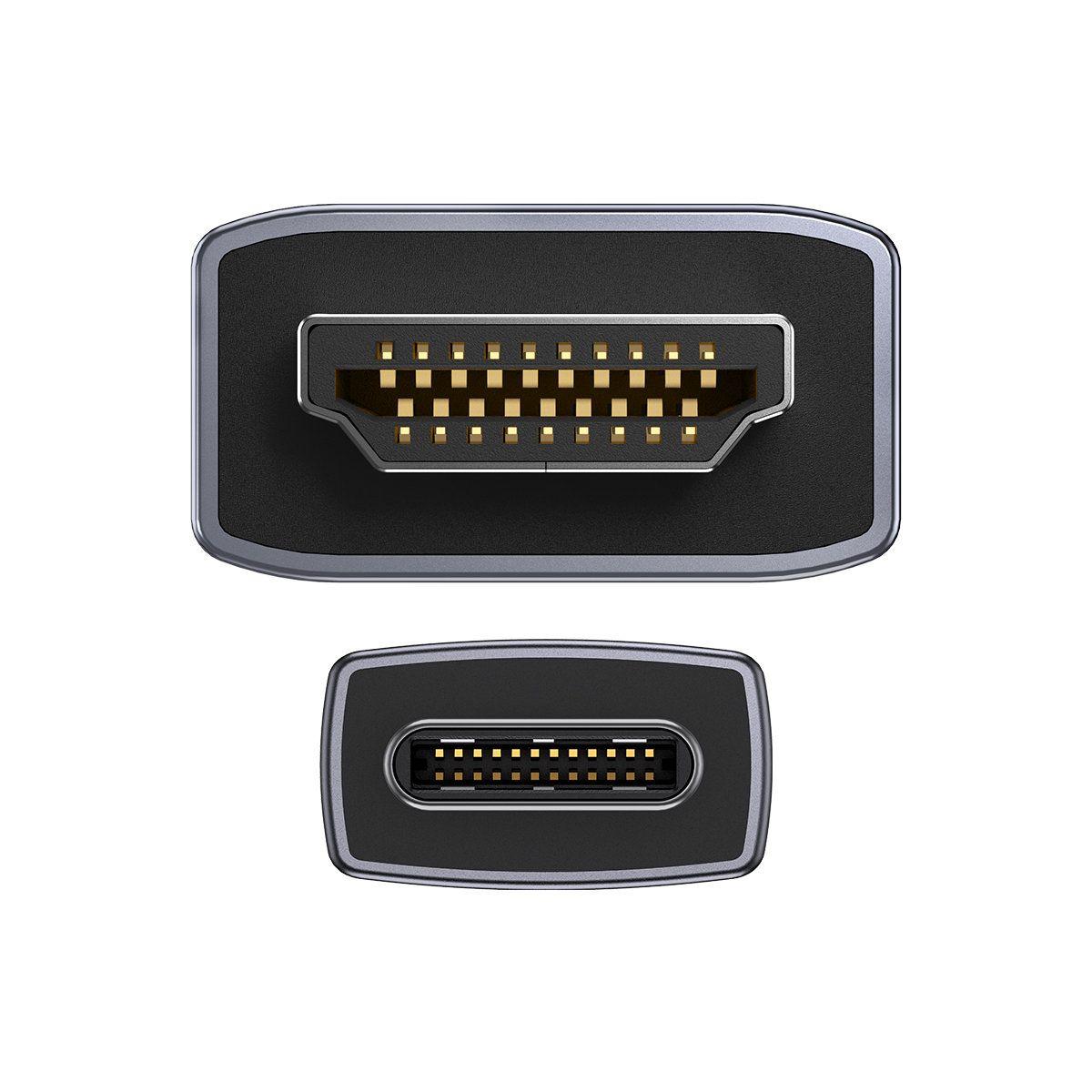 Baseus High Definition Series kabel adapter USB Typ C - HDMI 2.0 4K 60Hz 1m czarny (WKGQ010001)
