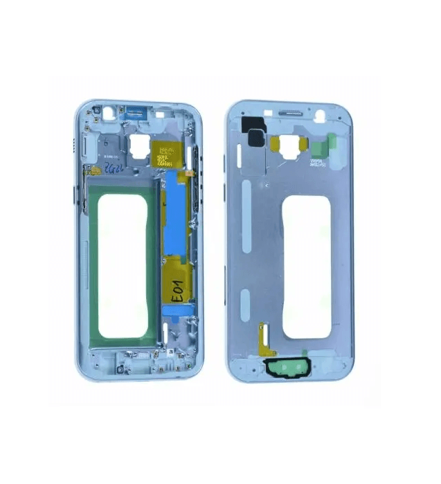 Oryginalny Korpus / ramka wyświetlacza LCD Samsung SM-A520 Galaxy A5 2017 srebrny / niebieski