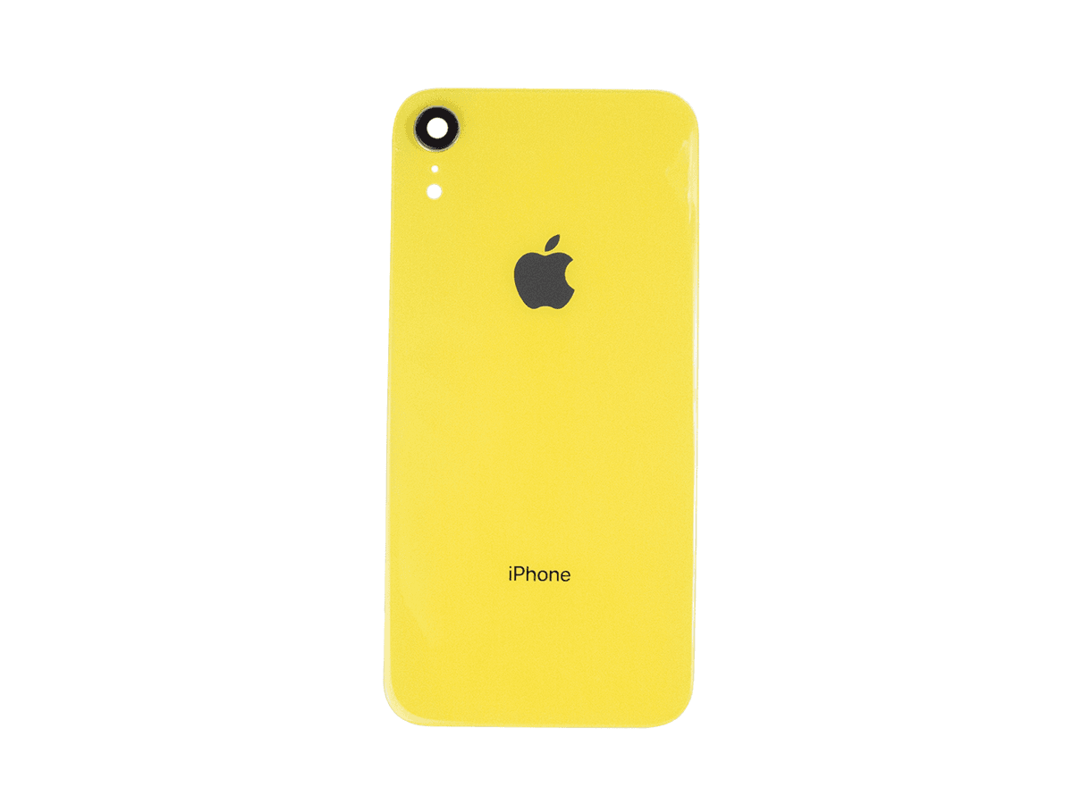Battery cover iPhone XR + camera glass yellow