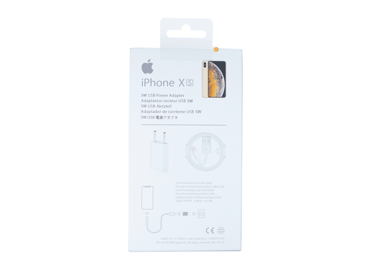 Nabíječka - Síťový adaptér + kabel iPhone 5W USB bílý