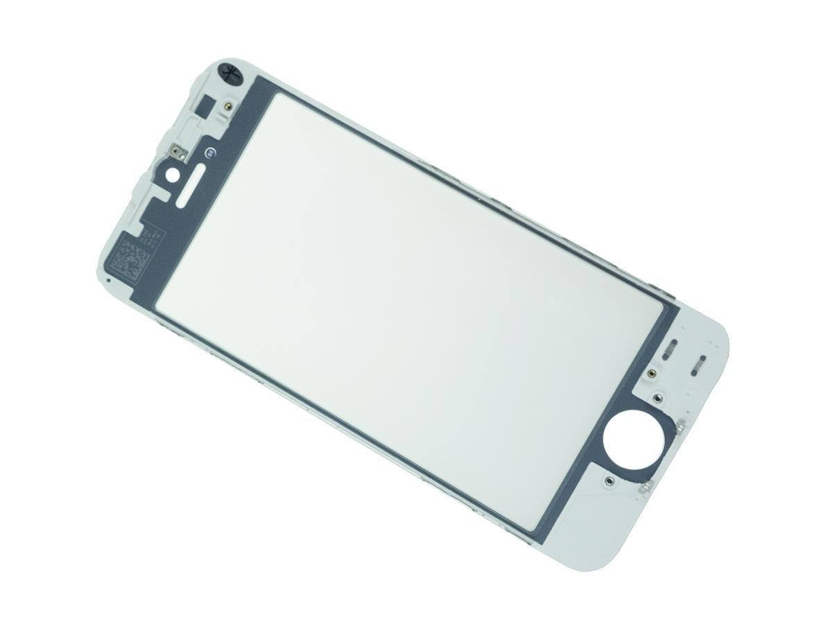 LCD Sklíčko - rámeček- lepidlo OCA iPhone 5s bílé - sklíčko kamery