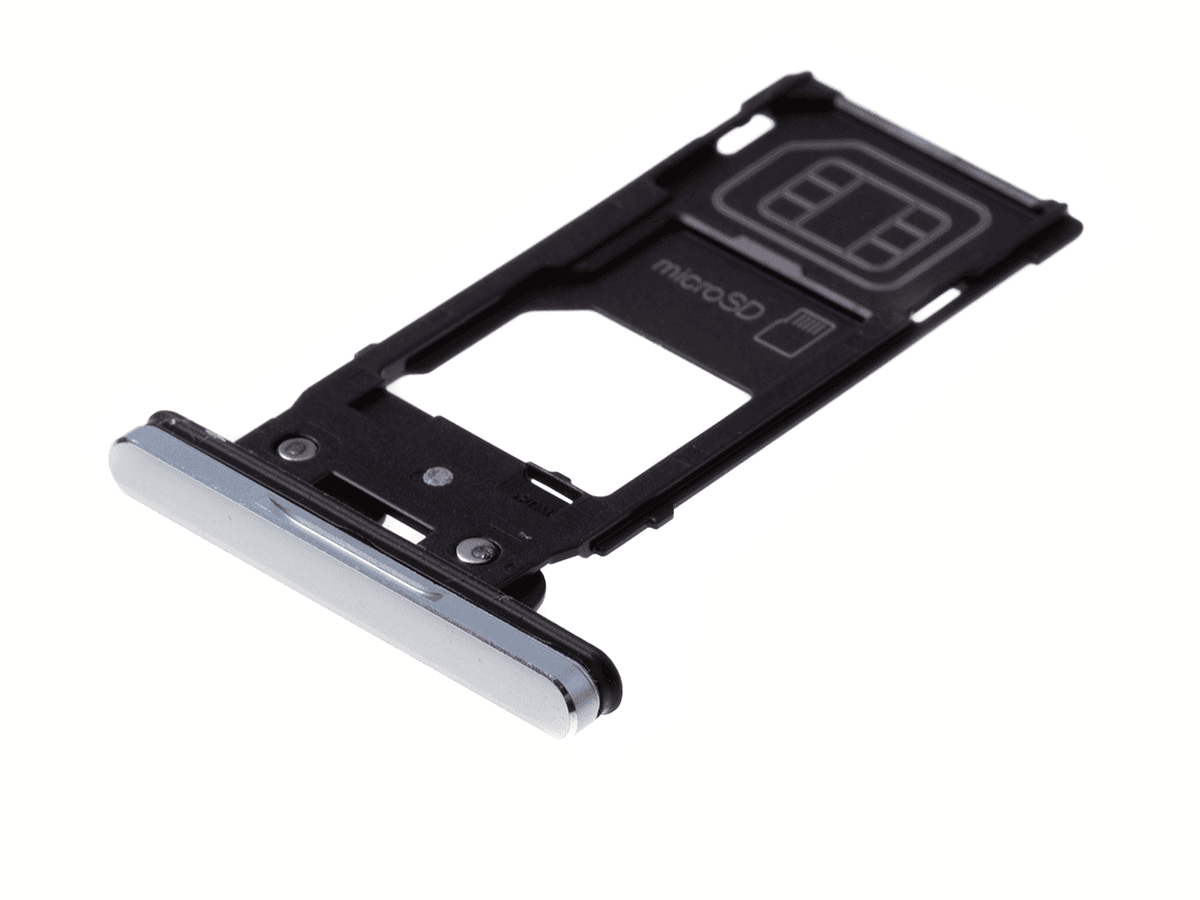 Originál slot SIM a SD karty Sony Xperia XZ2 H8116 Premium stříbrný